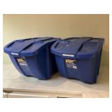 Stackable storage bins 18-gallons each