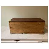 ANTIQUE WOODEN STORAGE CHEST - VINTAGE