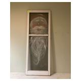 SANTA PAINTED ON SCREEN DECOR