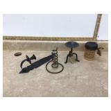 Rustic metal candle holders