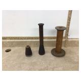 3 ANTIQUE SPOOLS - VINTAGE