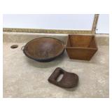 Rustic wooden bowls and scoop replicas