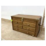 5 DRAWER OAK CHEST - HOME DECOR