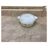 Vintage Pyrex casserole dish with lid