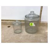 Clear glass containers with lids