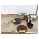 Bread cutter butter melter salsa bowls tortilla keeper