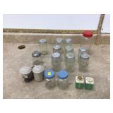 Variety of spice jars shakers