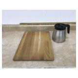 Cutting board and carafe