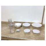 Tupperware set bowls pitcher glasses