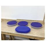 Tupperware in blue color for serving