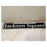 â€JACKSON SQUAREâ€ TIN SIGN