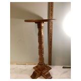 OAK PLANT STAND - HOME DECOR