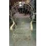 Ornate metal garden arm chair