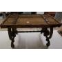 Stool, Wooden top, cast iron base,