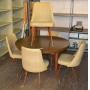 48" Round Mid Century Kitchen Table & 5 Chairs