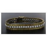 14kt Gold Vintage 3.50 ct 7" Diamond Bracelet