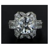 Platinum Old Mine Cut 2.40 ct Diamond Solitaire