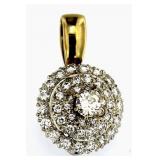 14kt Gold Exceptional 3.00 ct Diamond Pendant