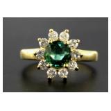 14kt Gold Natural 2.00 ct Emerald & Diamond Ring