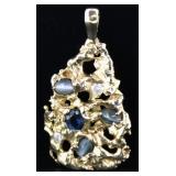 14kt Gold Custom Made Gemstone Pendant