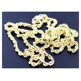 14kt Gold 25"- 2 mm Rope Necklace