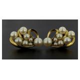 14kt Gold Large Pearl Earrings