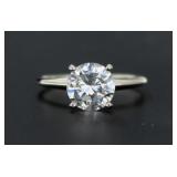 14kt Gold 2.00 ct Diamonique CZ Solitaire Ring