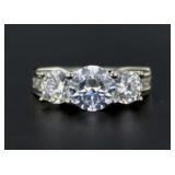 14kt Gold Columbia CZ Designer Ring