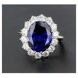 Oval 4.80 ct Princess Diana Sapphire Ring