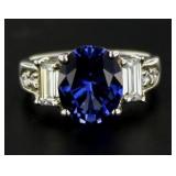Oval 3.00 ct Tanzanite Designer Ring