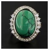 Stunning Large Turquoise Dinner Ring
