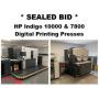 **SEALED BID** HP Indigo 10000 & 7800 Digital Printing Presses
