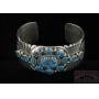Hasteen Navajo Sterling & Turquoise Cuff. 107.2 G