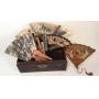 Asian Leather Case, 20 Folding Fans