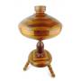 Handmade Wood Inlay Sewing Stand and Contents