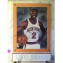 AUTOGRAPHED LARRY JOHNSON PLAQUE