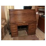 Roll Top Oak Desk