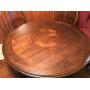 Round Mahogany Dining Table with 4 Chairs