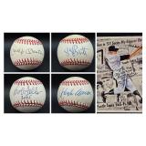 Autographed Baseballs, Game Used Bats & Hats, Autographed Photos Personal Papers, Autographs, More