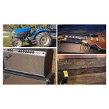 New Holland 4X4 Tractor, Guitars, Amps, Tools, Antiques, Collectibles, Furniture, Camping Items