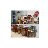 Gas & Oil Memorabilia, Visible Gas Pump, Coke and Pepsi Coolers and Collectibles, Porcelain and Metal Advertising Signs & More!