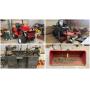 Steiner Tractor, Lawn Mowers, Machinist Tools, And Shop Equipment