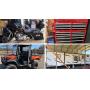 2021 Kubota RTV, Camper, 2002 Harley Davidson Electra Glide, Craftsman Toolboxes, 3 Pt. Equipment, Hand Tools