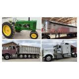 John Deere Tractors, Semis, Trucks, Aluminum & Box Trailers, Fertilizer Spreaders, Conveyors, Augers, Forklifts, Portable Ramp, Be On Time, No Smalls