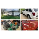 &nbsp;Ranch Home, One Acre, Jeep, Pickup,Toolbox, Tools,&nbsp; Zero-Turn Mower, Billy Goat Vacuum, Antiques, Household