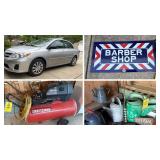 2012 Toyota Corolla, Furniture, Lawn Mower, Tools, Collectibles
Online Only 