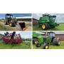 John Deere 9600, John Deere 4640, John Deere 930F Grain Head, Case IH 4200 Mulch Finisher, Unverferth HT30 Header Cart