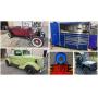 '30 Roadster, '36 Ford Custom Truck, '36 Airstream, Snap On Toolboxes, '12 Polaris Razor, '73 Harley X90, '41 Lincoln Zephyr, Enclosed Trailer, Neon Signs, Tools
