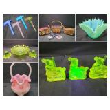 Boyd's Glass, Longaberger Baskets, Antique Furniture, Quilts, Fenton And Westmoreland