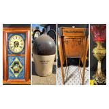 Stoneware, Clocks, Antiques, Trains, Banquet Lamps, Ogee&nbsp;